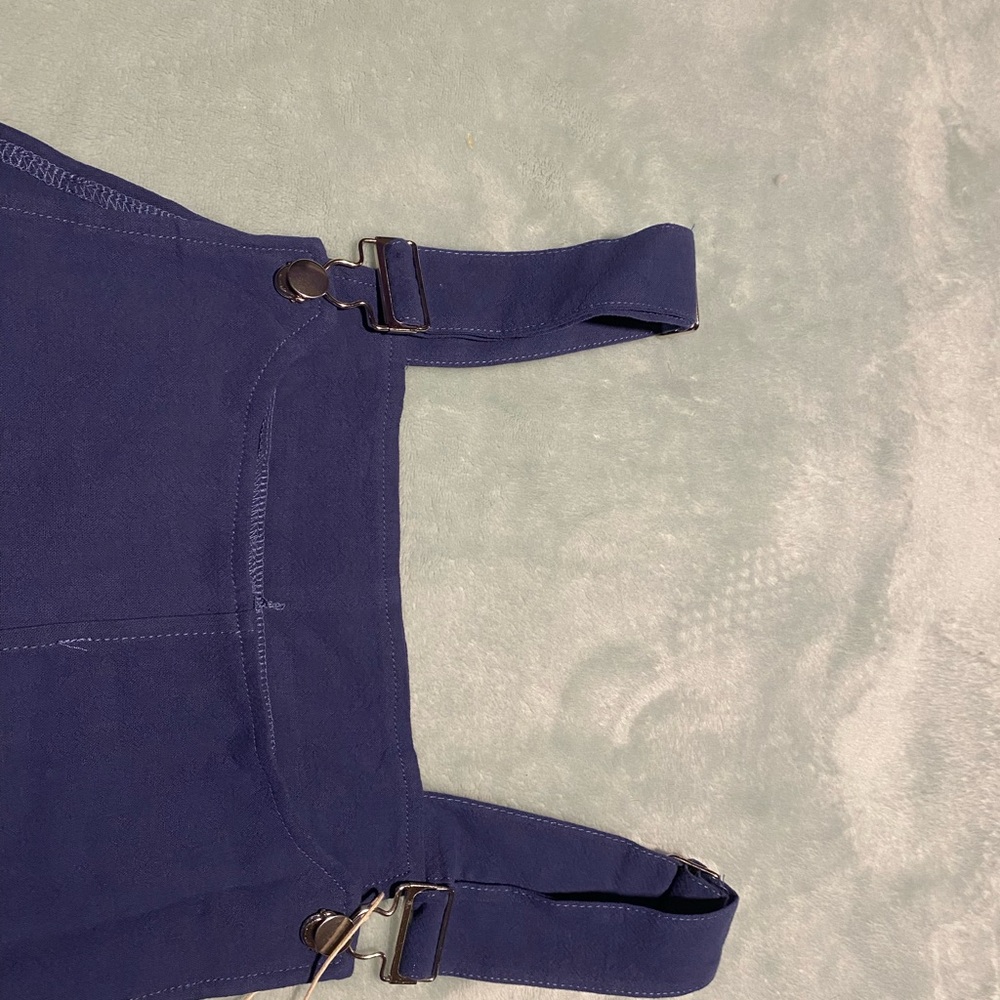 Women's Navy Blue Denim Overalls - Picture 5 of 7